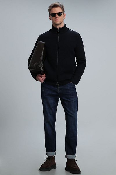 Lufian Pantaloni Thor Smart Jean pentru bărbați, cu croiala obișnuită, albastru