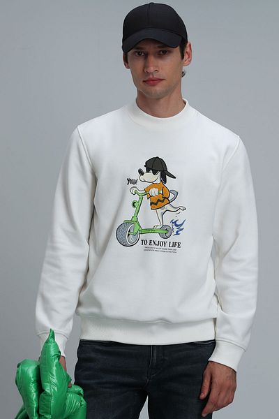 Lufian Ανδρικό φούτερ Off White