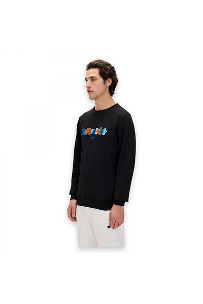 Bad Bear 24.02.12.018 - Unisex Black Furry Crewneck Sweatshirt