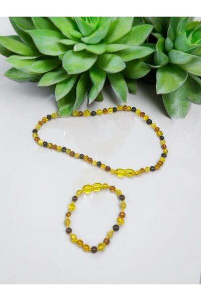 The Magıc of Healıng Orijinal Kehribar Bebek Diş Kolye Bileklik Set