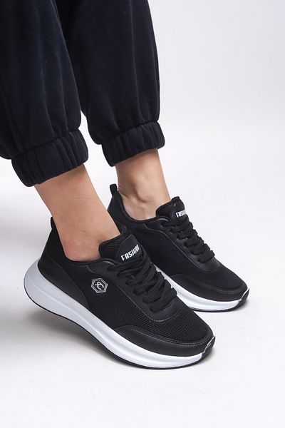 Riccon Tenis Wydeyr pentru femei 001215   Negru Alb