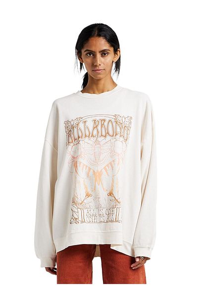 BİLLABONG Hanorac pentru femei Billabong Ebjft00119 Ride In Sweat Cream