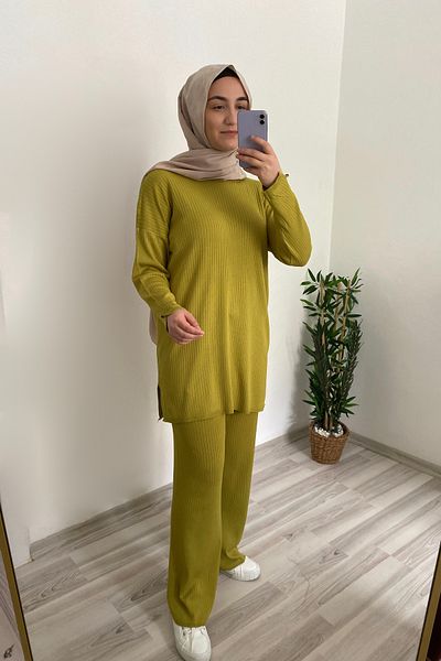 Marjita Hijab Striped Knitwear Set - Comfortable Fit