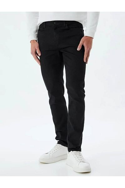 Koton Ανδρικό Jean Παντελόνι Μαύρο 5wam40085ıd - Brad Jean