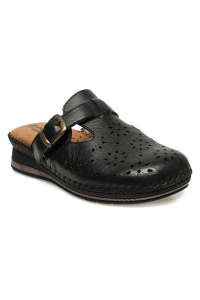 Forelli 80625 Cary-h Μαύρες γυναικείες παντόφλες με μονή πόρπη