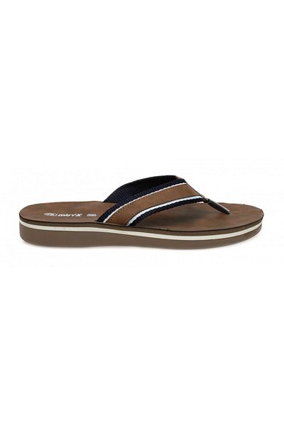 Muya 33405 Faux Flip Flops Tan Men's Slippers