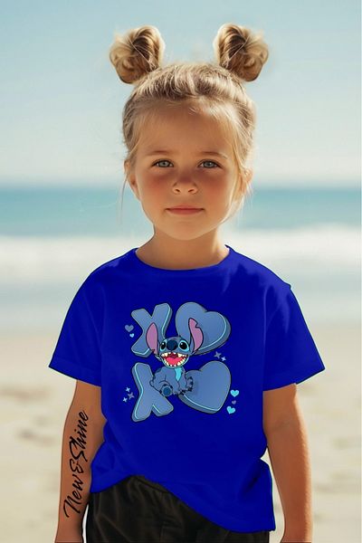 New Shine 1 tricou este un cadou pentru achiziții de 6 și mai sus în coș - Tricou pentru copii oversize cu imprimeu Xoxo Stitch