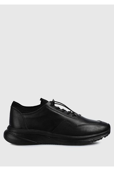 Provoq Men's Black Leather Shoes