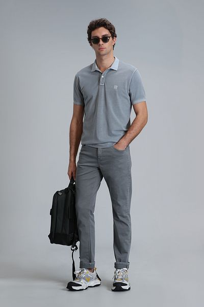 Lufian Helt Sport 5 Pocket Ανδρικό Παντελόνι Slim Fit Green