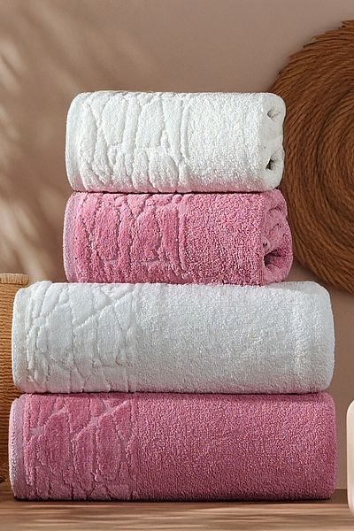 Miss Paris Home Set prosoape de baie Belina 4 piese Set baie turceasca 100% bumbac