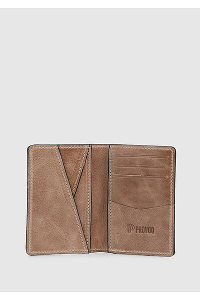 Provoq Γκρι δερμάτινο πορτοφόλι Provoq 310 Grey Crazy