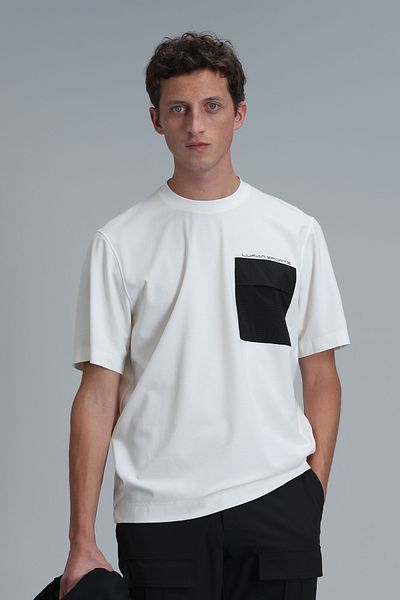 Lufian Μοντέρνο T-Shirt με γραφικά σχέδια Liam - Off White