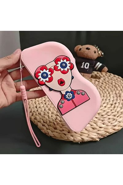 GlassySKY Cute Eyewear Case with Practical Easy Carrying and Access, Summer Accessory Fashion, Which Can Be Hung in Silicone Bag