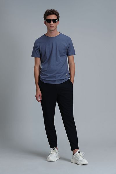 Lufian Ανδρικό μπλουζάκι Junya Basic Midnight Blue
