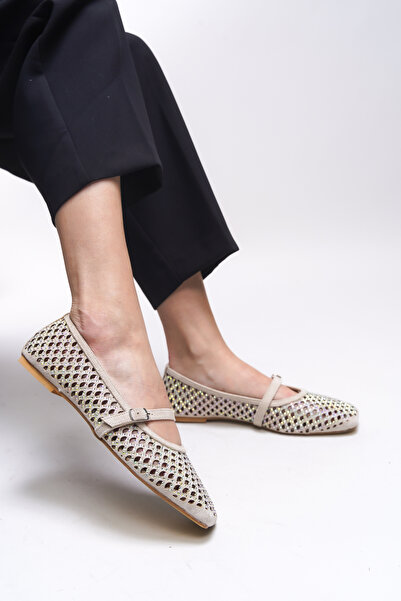 Riccon Phrelduth Women's Ballerinas 0012400 Skin Suede