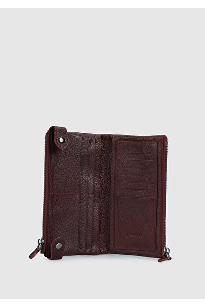 Carrera Carrera 004 Claret Red Flother Wallet - Double Zipper