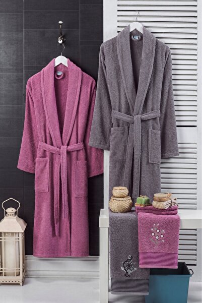 sternen glanz Σετ μπουρνούζι 4 τεμαχίων από 100% βαμβάκι με κεντημένες πετσέτ...