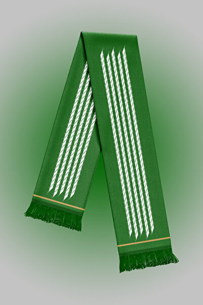 JOLT Eșarfă pentru fani, verde și albă, model nr: 003