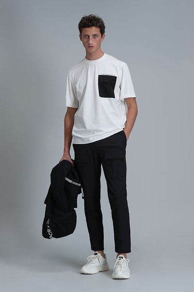 Lufian Μοντέρνο T-Shirt με γραφικά σχέδια Liam - Off White