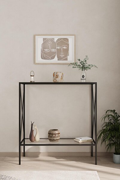 Dekoport Florya Metal Dresuar - Temperli Cam