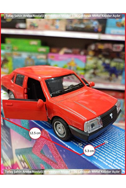 OYUNCAKSAHİLİ Tofaş Şahin 1978 Nostaljı Model Metal Araba Kapı Açılır Klasik Koleksiyon Araba Kırmızı
