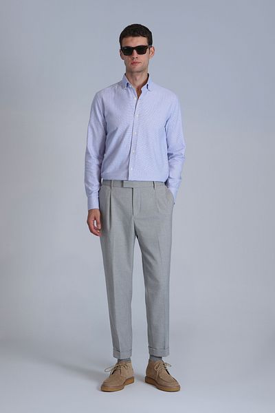 Lufian Cămașă de bază pentru bărbați Frederik Slim Fit Albastru deschis
