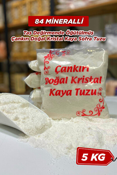 Taş Değirmende Öğütülmüş Çankırı Doğal Kristal Kaya Sofra Tuzu 5 Kg Kırmızı Etiket