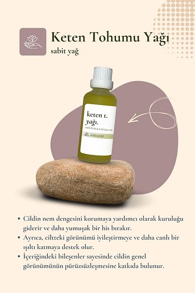 sabunal Flax Seed Oil 50 ml - Skin Moisturizer and Sebum Balancer