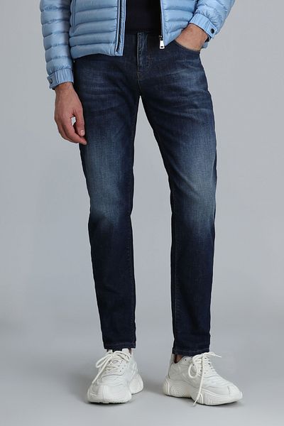 Lufian Isac Smart Jean - Pantaloni albaștri slim fit pentru bărbați
