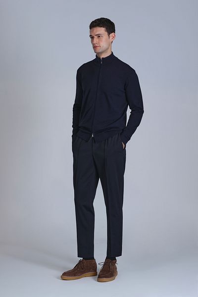 Lufian Navy Blue Force Men's Cardigan