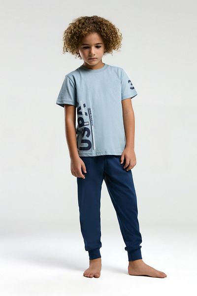 U.S. Polo Assn. Boy's 100% Cotton Bottom and Top Double Set