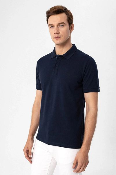 SÜVARİ Μπλουζάκι Slim Fit Polo Collar από απλό βαμβάκι