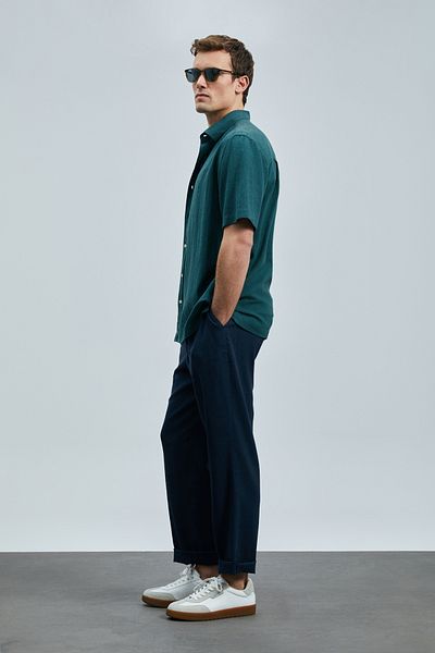 Lufian Ανδρικό πράσινο πουκάμισο Comfort Fit Bert