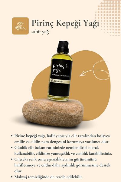 sabunal Rice Bran Oil 100 ml - Skin Brightening and Equalizing Care Oil