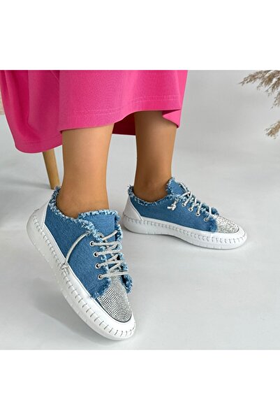 Difolia Enber Mavi Kot Bağcıklı Spor Ayakkabı