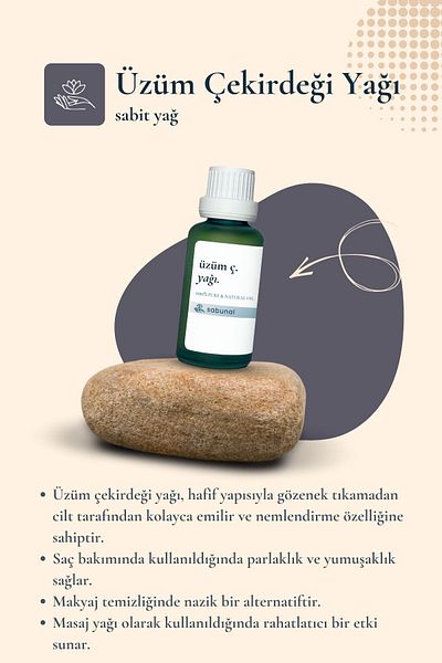 sabunal Grape Seed Oil 30 ml Skin and Nail Natural Care Oil