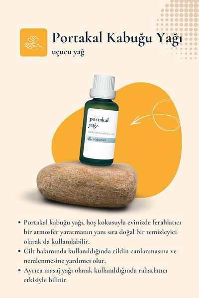 sabunal Orange Peel Oil 30 ml - Aromatherapy and Anti-Aging Skin Care Oil