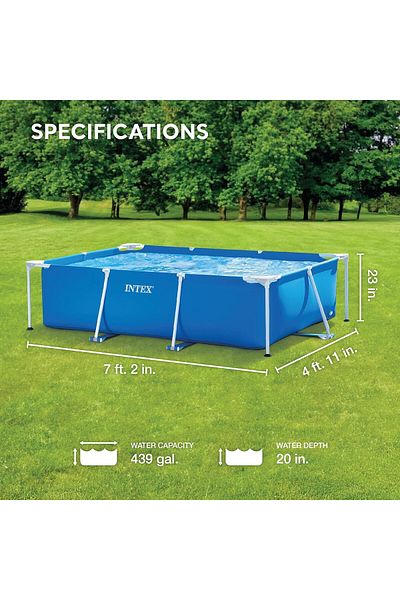 Cady One Metal Frame Pool Puncture Resistant Material Easy to Assemble Rust Resistant 1662L 2.2*1.5*0.6m