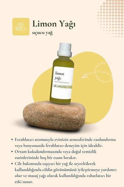 sabunal Lemon Oil 50 ml - Skin Brightening Care and Aromatherapy Oil