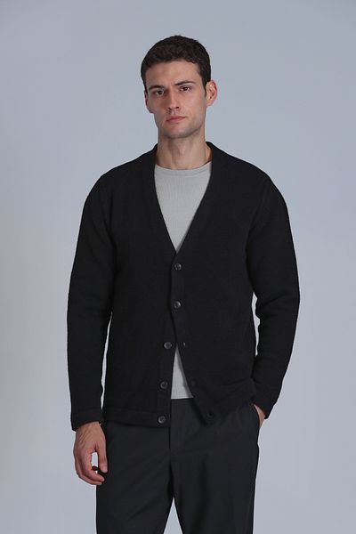 Lufian Toscano Black Men's Cardigan