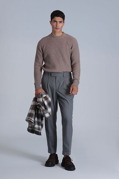 Lufian Men's Mink Sweater - Terra