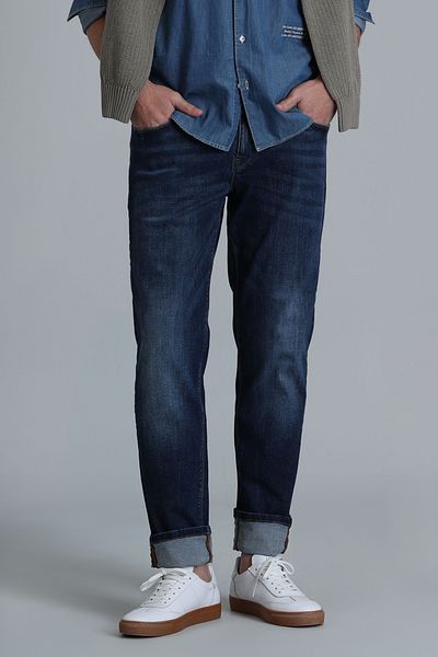 Lufian Pantaloni Blue Regular Fit Anatol Smart Jean pentru bărbați