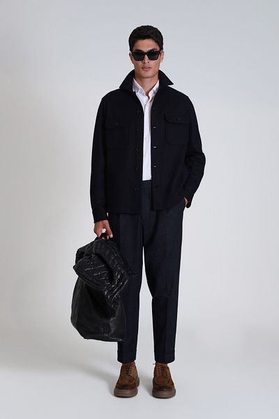 Lufian Navy Blue Slim Fit Stell Sports Men's Chino Pants