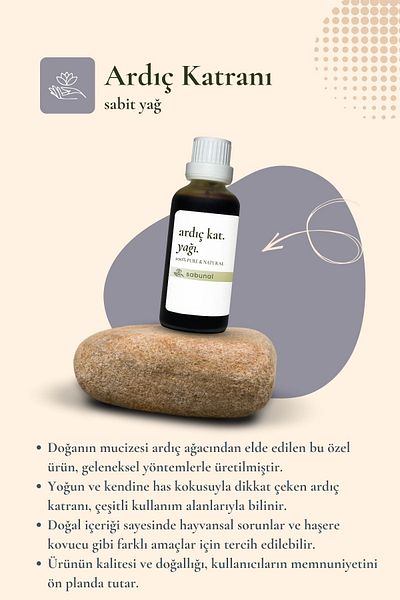 sabunal Juniper Tar Oil 50 ml - Traditional Natural Hair and Skin Care Oil