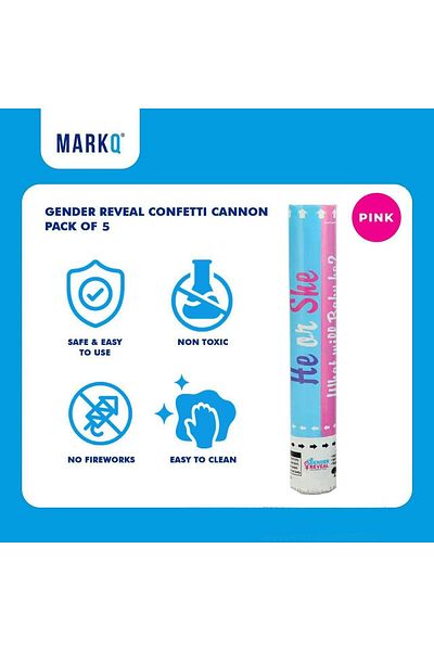 Generic 1 Pice Gender Reveal Powder Cannon Blue Gender Reveal Cannon Ideal For 1 Blue 38 CM