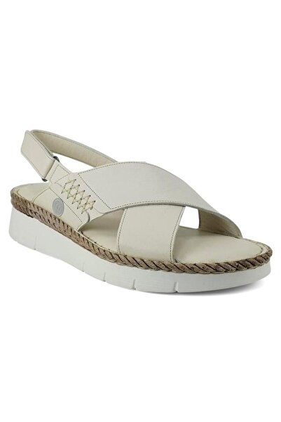 Mammamia 2515 Натуральна шкіра Жіночі сандалі на щодень - Крем