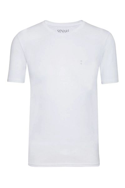 SÜVARİ Slim Fit O Neck Basic μονόχρωμο μπλουζάκι