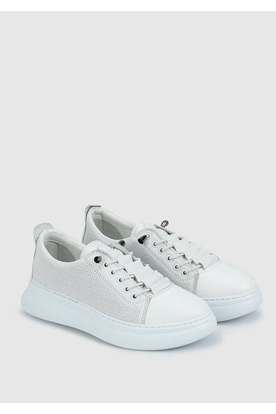 Provoq Tenis de damă din piele albă