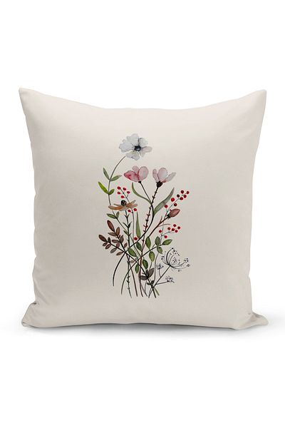 Bertille Home Flower Spring Series Κάλυμμα μαξιλαριού με ψηφιακή εκτύπωση διπλής όψης (Άνοιξη)