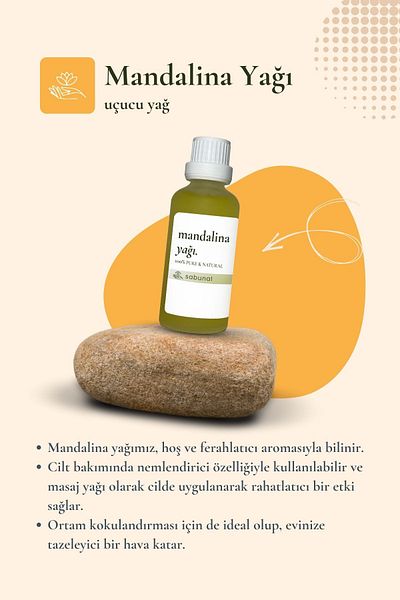 sabunal Tangerine Oil 50 ml - Aromatherapy and Skin Care Oil